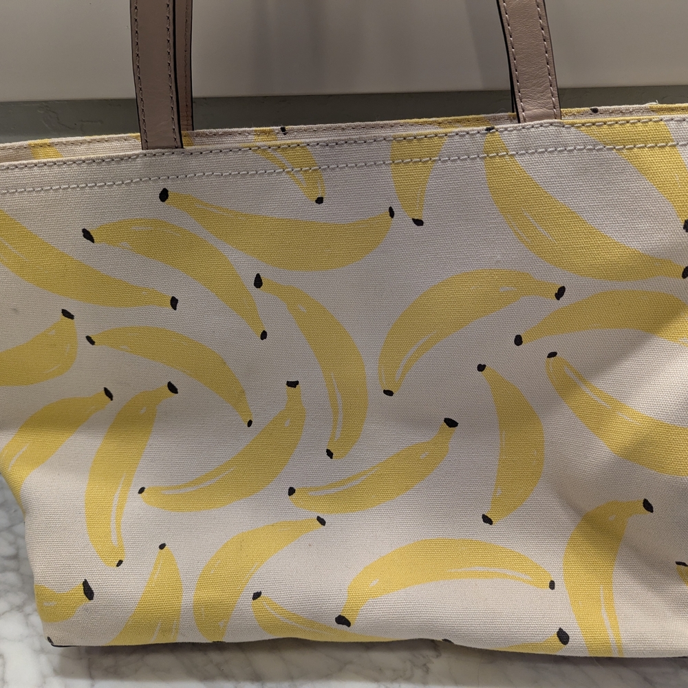 Kate Spade Yellow Banana Print Tote Bag - Picture 3 of 15